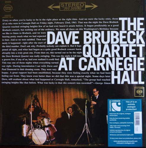 The Dave Brubeck Quartet - At Carnegie Hall (2LP)