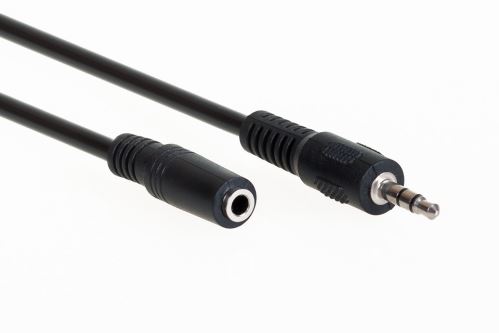 KAL - prodlužovací stereo audio kabel s konektory 3,5 mm Jack M - 3,5 mm Jack F
