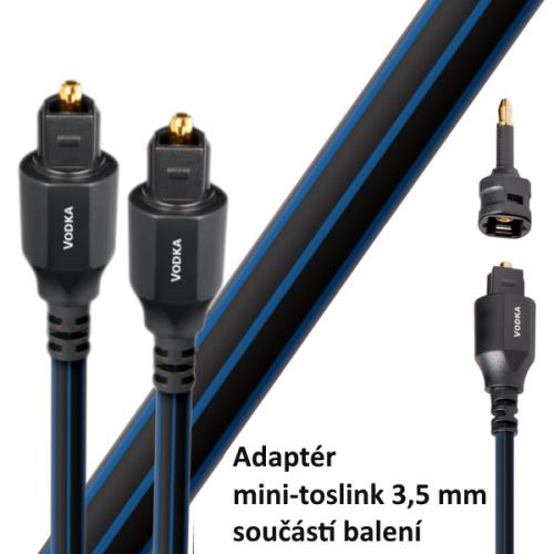 Audioquest Vodka Optilink - optický kabel Toslink (+ 3,5 mm mini adaptér)