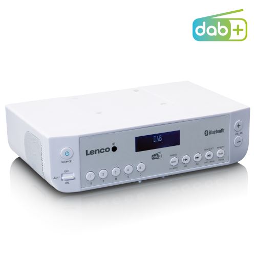 Lenco KCR-200WH - Kuchyňské rádio FM/DAB s Bluetooth