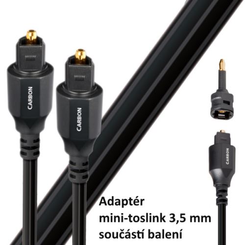 Audioquest Carbon Optilink - optický kabel Toslink (+ 3,5 mm mini adaptér)