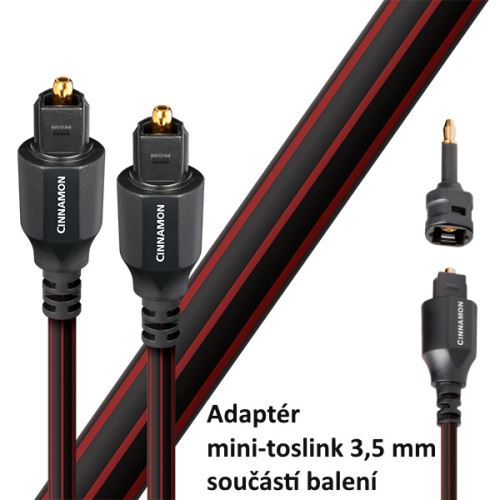 Audioquest Cinnamon Optilink - optický kabel Toslink (+ 3,5 mm mini adaptér)