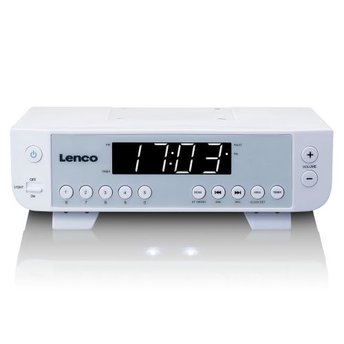 Lenco KCR-11 white - Kuchyňské rádio, 0,9" bílý LED displej