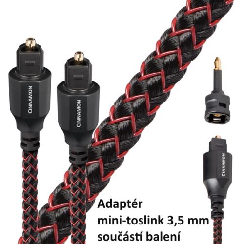 Audioquest Cinnamon Optilink - optický kabel Toslink (+ 3,5 mm mini adaptér)